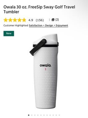 Owala 30 oz. FreeSip Sway Golf Travel Tumbler - White